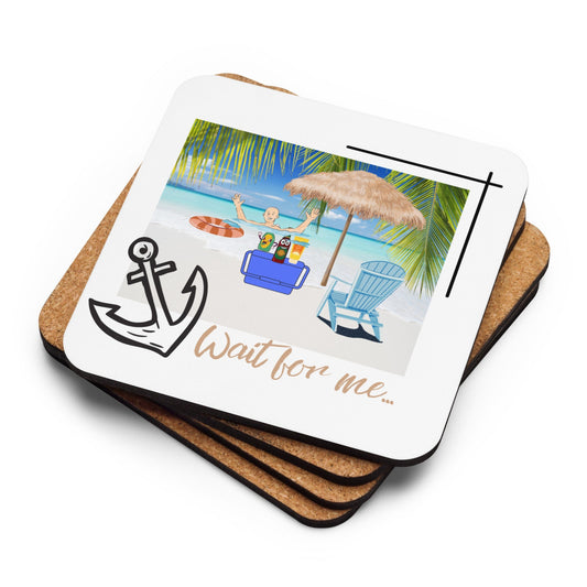 Wait for me beach coaster, Cute cup, Mug coaster