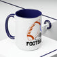 Football Dad Two-Tone Coffee Mugs, 15oz, Gift for Dad, Fathers day, Christmas present, Sports