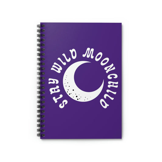 Stay Wild Moon Child, Spiral Notebook - Ruled Line, Spiritual, Birthday, Present, Gift, Girl, School