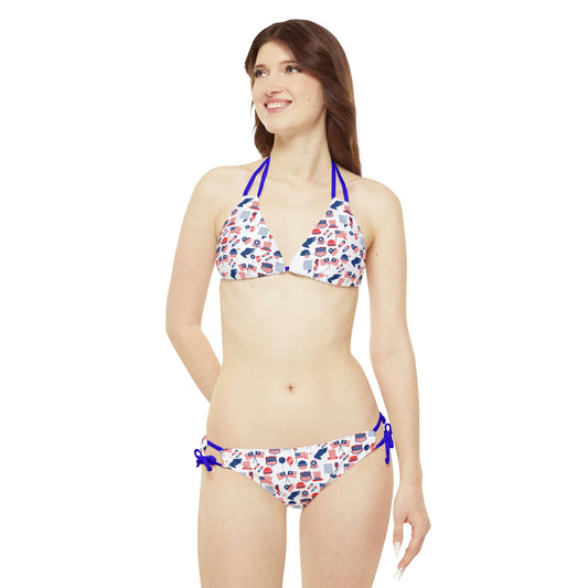Womens Swimsuit Strappy Bikini Set