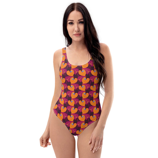 Womens Retro One-Piece Swimsuit