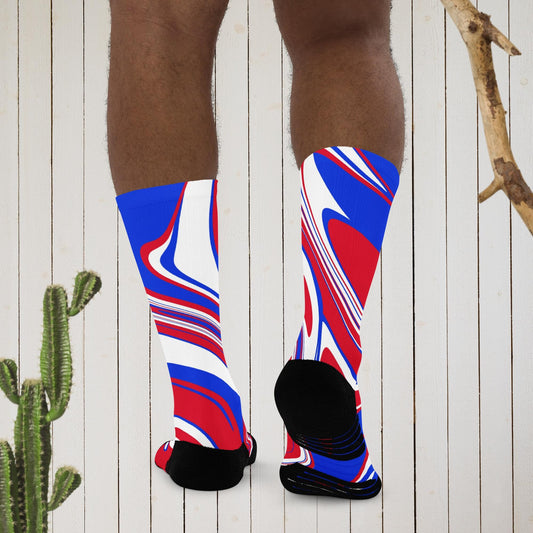 Mens Socks Red White Blue America