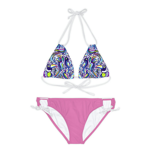 Womens Swimsuit Bikini Set Toucan Print