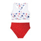 Girls Swimsuit Stars Red White Blue Two Piece